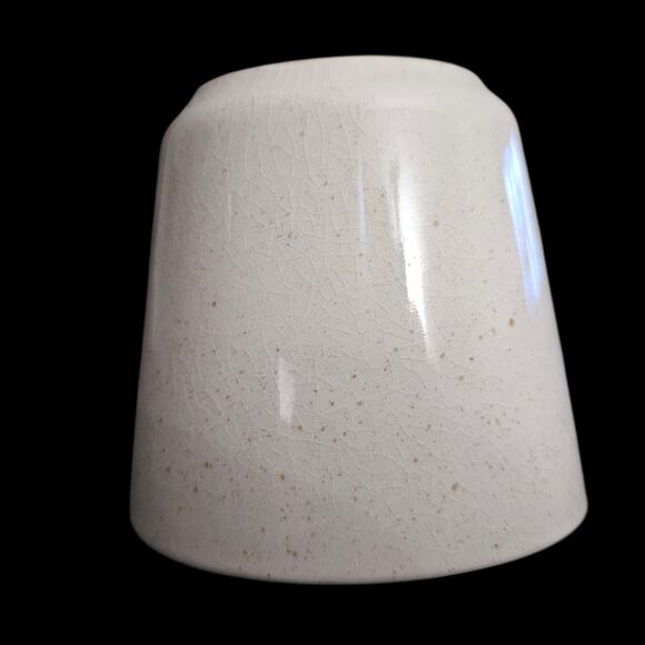 Vintage REGO Stoneware Mug Tan Brown Rim Crackle Glaze E652-21 Japan Coffee Cup - Picture 2 of 7